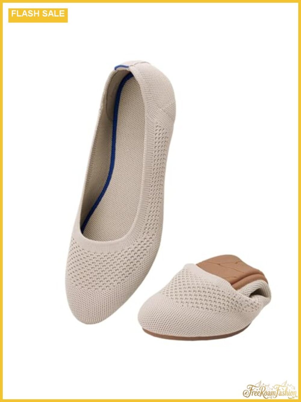 Women's Knit Ballet Flats Slip On Round Toe Lightweight